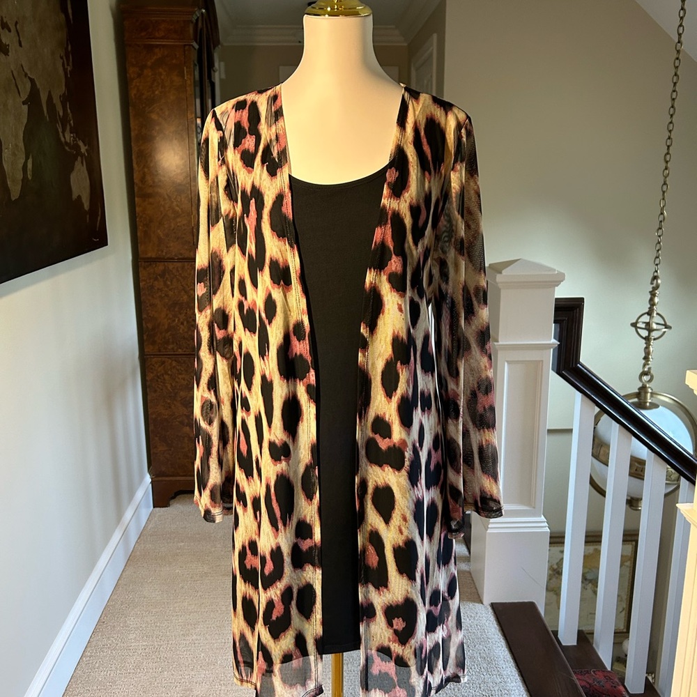 Brittany Humble Animal Print Sheer Topper